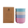 Environment Wheat Straw Bowl Friendly Biodegradable Wheat Color Soup Rice Bowl 4 Reusable Wheat Straw Round Bowl Set