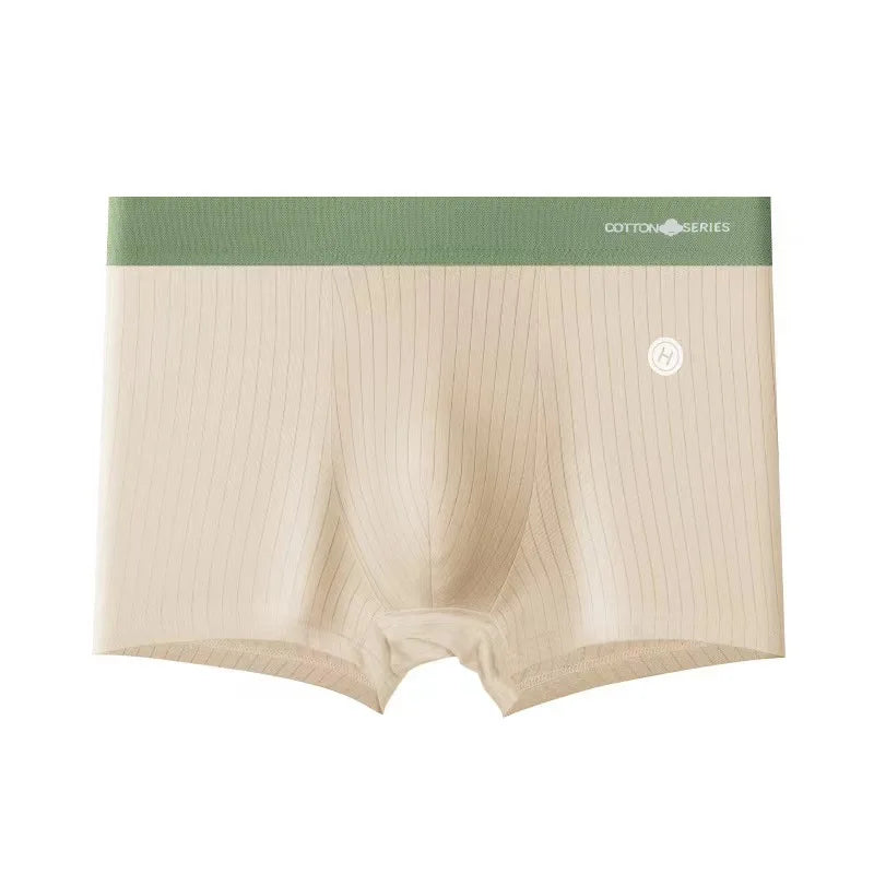 Wholesale High Quality Stretch Cotton Boxer Briefs Man Panties Seamless Breathable Mid-rise Underwear for Men