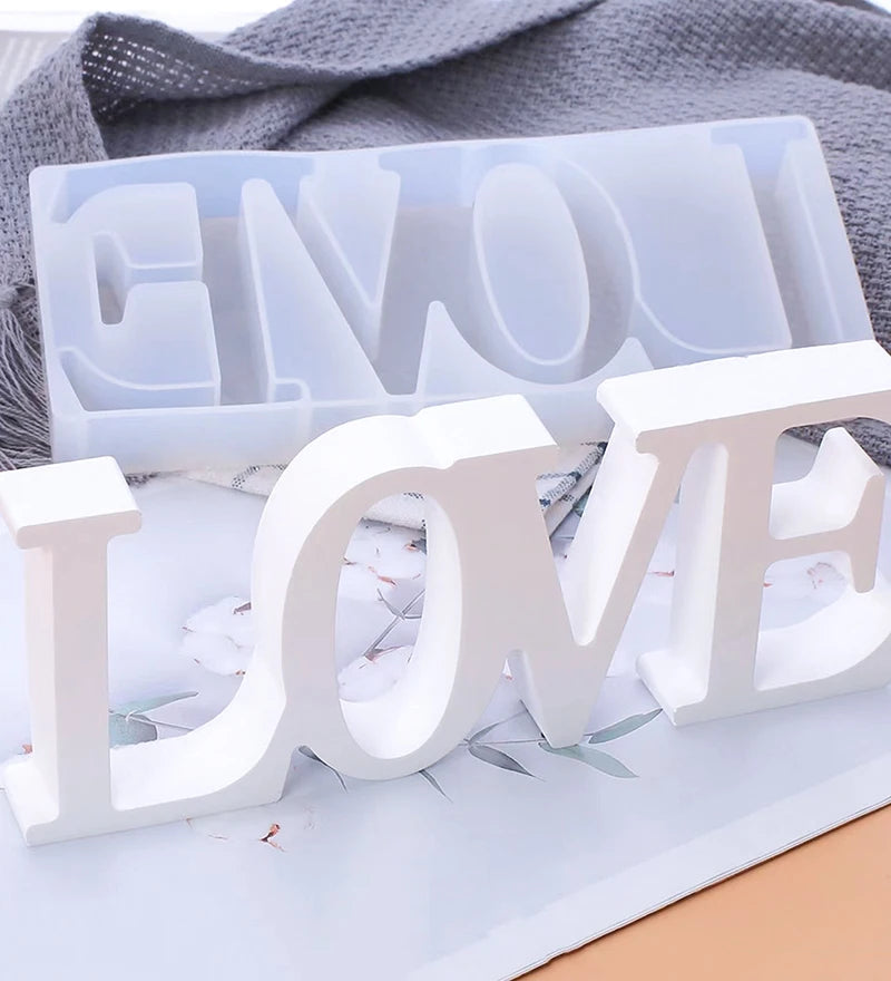 New English Furniture Silicone Mold Letter Decoration Mold