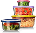 8PCS Glass Meal Prep Containerscontainer Glassglass Food Storage