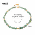 Green Natural Stone Gold Bead Mix and Match Necklace Fashion Luxury Necklace for Women