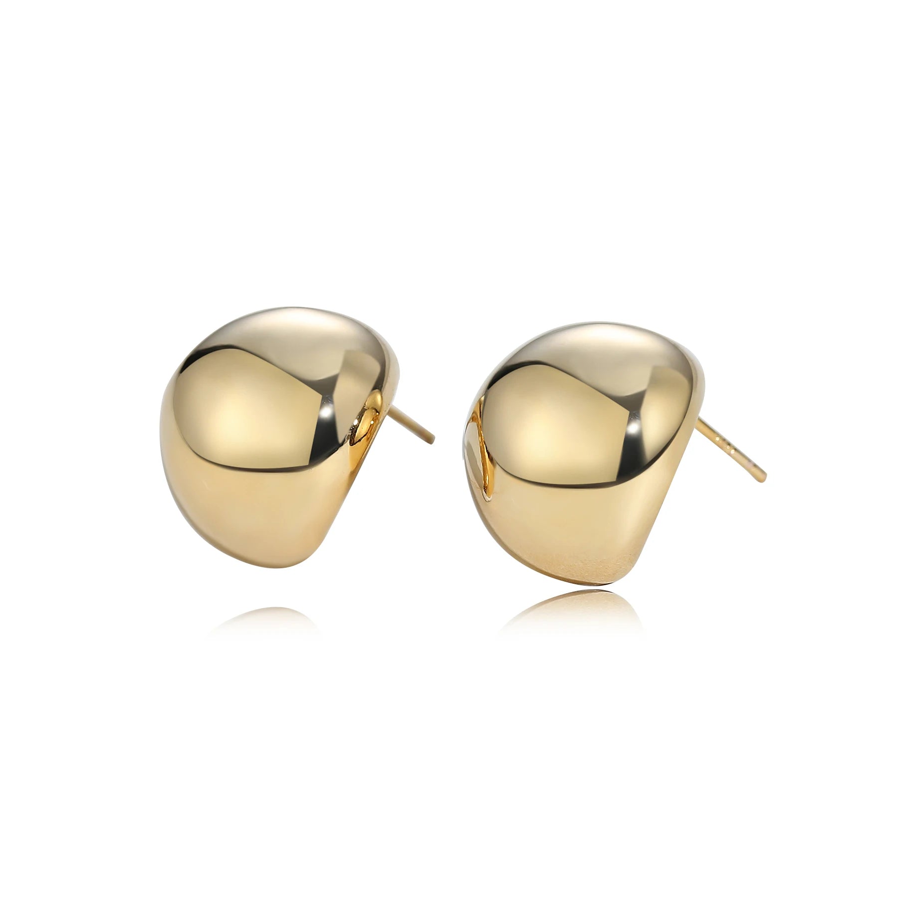 E006 Nickel-Free 18K Gold Plated Copper Jewelry Accessories Pass REACH for Making Studs Earrings 2pcs/Lot