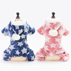 Wholesale Heated Warm One Piece Clothes for Dogs with Stars