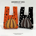 Fashion Korean Style Luxury Designer Vintage Bag Melon and Fruit Pattern Casual Tote Handbag Vest Knitted Shopping Bag for Women