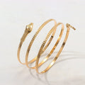 Hot Sale Creative Arm Cuff Jewelry Snake Armband Punk Coiled Snake Spiral Upper Arm Cuff Armlet Bangle Bracelet for Women Girls