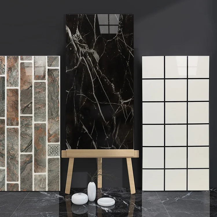 Bathroom Decor 3D Marble Tile Self Adhesive PVC Wall Sticker Peel and Stick Wall Tiles