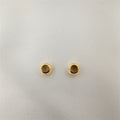 6mm Smooth Stereoscopic Crimp Beads for Jewelry Making 18K Gold Plated Oval Silicone Beads Wheel Adjustable Fixed Bead