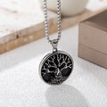 Customize Man Pendant Tree of Life Silver Stainless Steel Necklace Personalized Titanium Jewelry for Men
