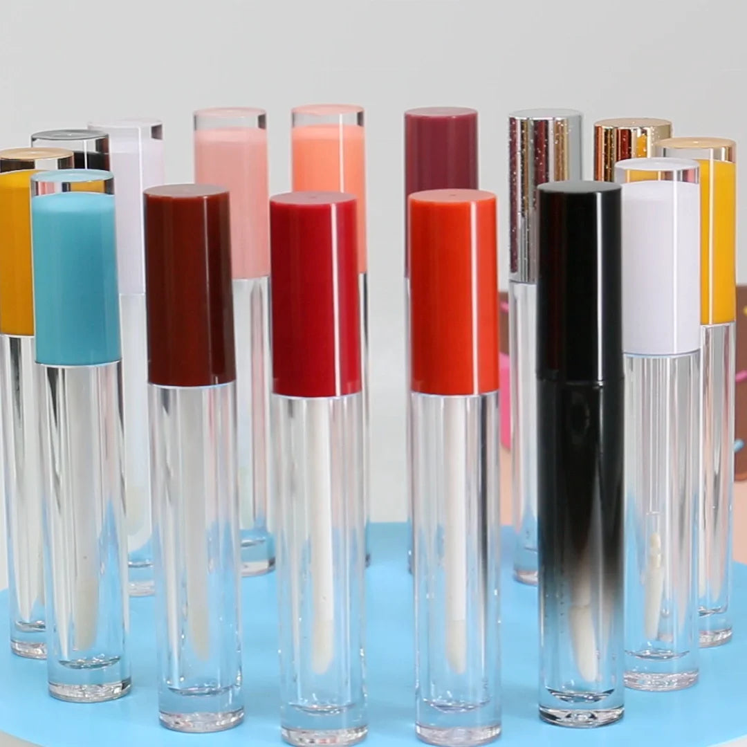 Customized Fashion Cosmetic Packaging Container Transparent 5ml Lip Gloss Containers Tube