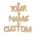 Customizable Fine Jewelry Hiphop Necklace Iced Out Name Baguette Diamonds CZ Main Material Brass Link Chain Zircon Main Stone