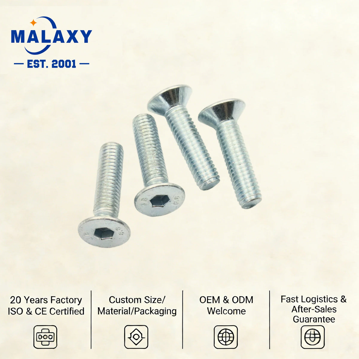 MALAXY Machine Screws Hexagon Socket Head Screw Countersunk Torx Screw for Carbide Inserts