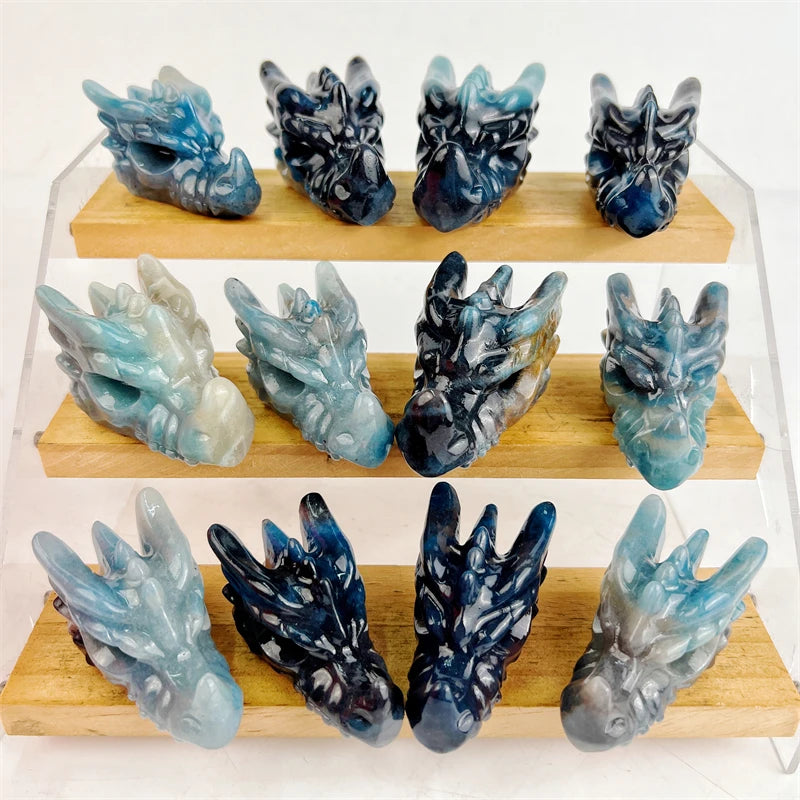 New Products Natural Healing Crystal Spiritual Trolleite Dragon Skulls for Decoration