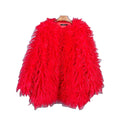 Wholesale Colorful Warm Faux Women Fur Coat Loose White Pink Furry Plush Coat Female Jacket Fur Winter Coats Shaggy Outerwear