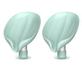 New Design Modern Green Creative ABS Plastic Soap Dish Suction Cup Base Aluminum Tube Holder for Bathroom