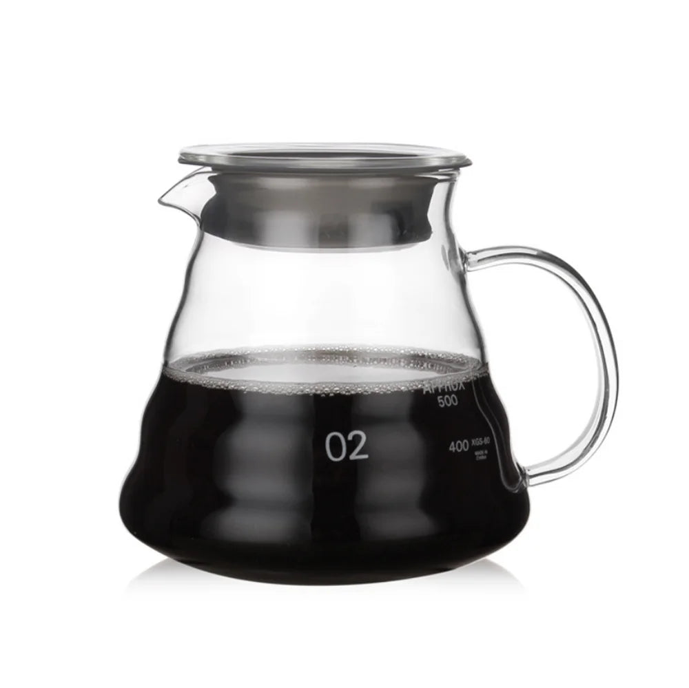 Ecocoffee 580ml Classic Style Coffee Server with Handle 02 Size Borosilicate Glass Ot Customizable logo S580