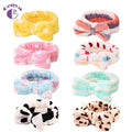 Genya Coral Velvet Sports Face Wash Headband Female Hair Ribbon Bow Makeup Hair Band Women Headband Carol Fleece Headband