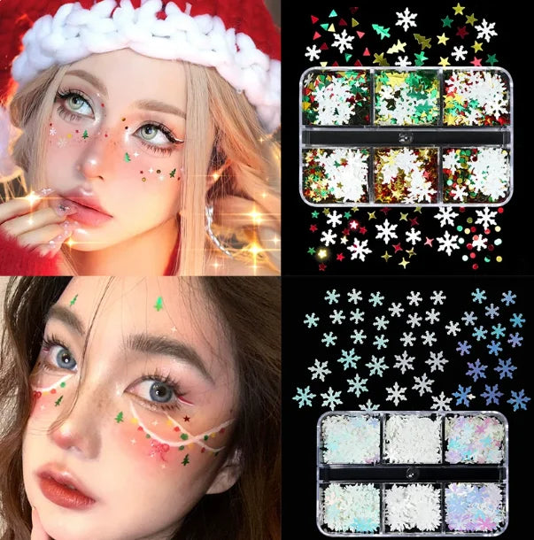 New Arrival Mixed Facial and Body Glitter Large Quantity of Polyester Coarse Glitter for Christmas Decoration Free Samples