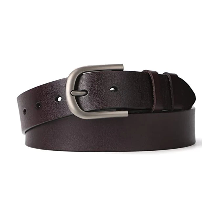 Hot Sale Wholesale New  Genuine Leather Luxury Belts Round Pin Buckle Women Dresses Decorative Leather Belt
