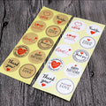100pcs Per Pack English Word Round Sealing Sticker for Handmade Products Package Label