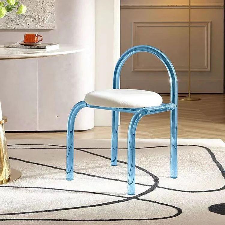Modern Luxury Nordic Art Dining Chair Home Furniture Transparent Acrylic Chair for Living Room Plastic Material