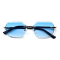 Finione Wholesale Customizable Popular Hip Hop Stylish Man Visor Rimless Sunglasses
