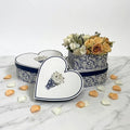 In Stock Gift Box Set-Blue and White Porcelain Pattern Three-piece Heart-Shaped Flower Box with Embossing Matt Lamination