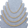 JXX Wholesale Price New Arrival Brass Jewelry Men Rope Gold Chain Twist Rope Necklace Men Women