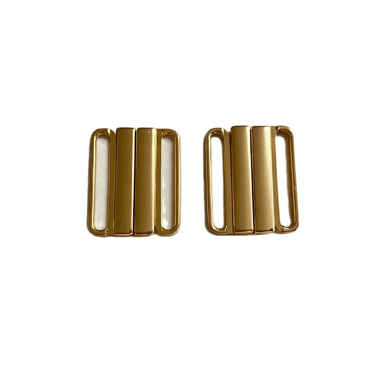 Wholesale Custom Front Closure Metal Buckles for Bikini Hardware Cheap Swimwear Accessories Decorative Bra Hook for Bikinis