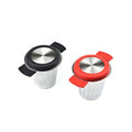 304ss Custom Logo Reusable Double Ear With Lid Silicone Stainless Steel Tea Infuser Strainer