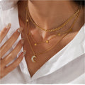 2023 Elegant Stainless Steel Personalized Name Clavicle Chain 18K Gold Plated Multi-Layered Necklace for Women for Gift