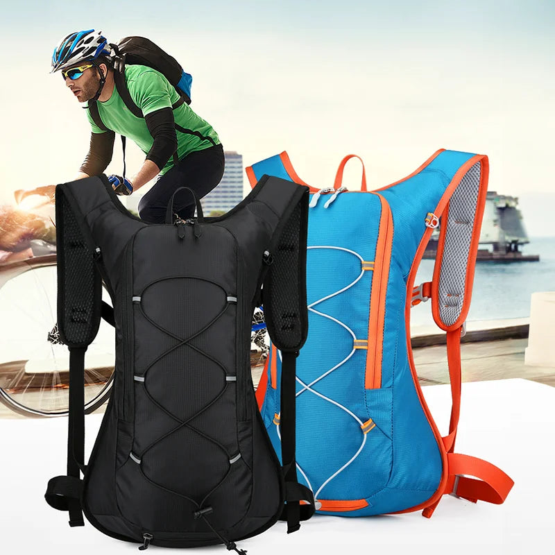 Wholesale Custom Outdoor Water Bag Fashion Hiking Backpack Zipper Closure Waterproof Polyester Lining Promotional Hydration Pack