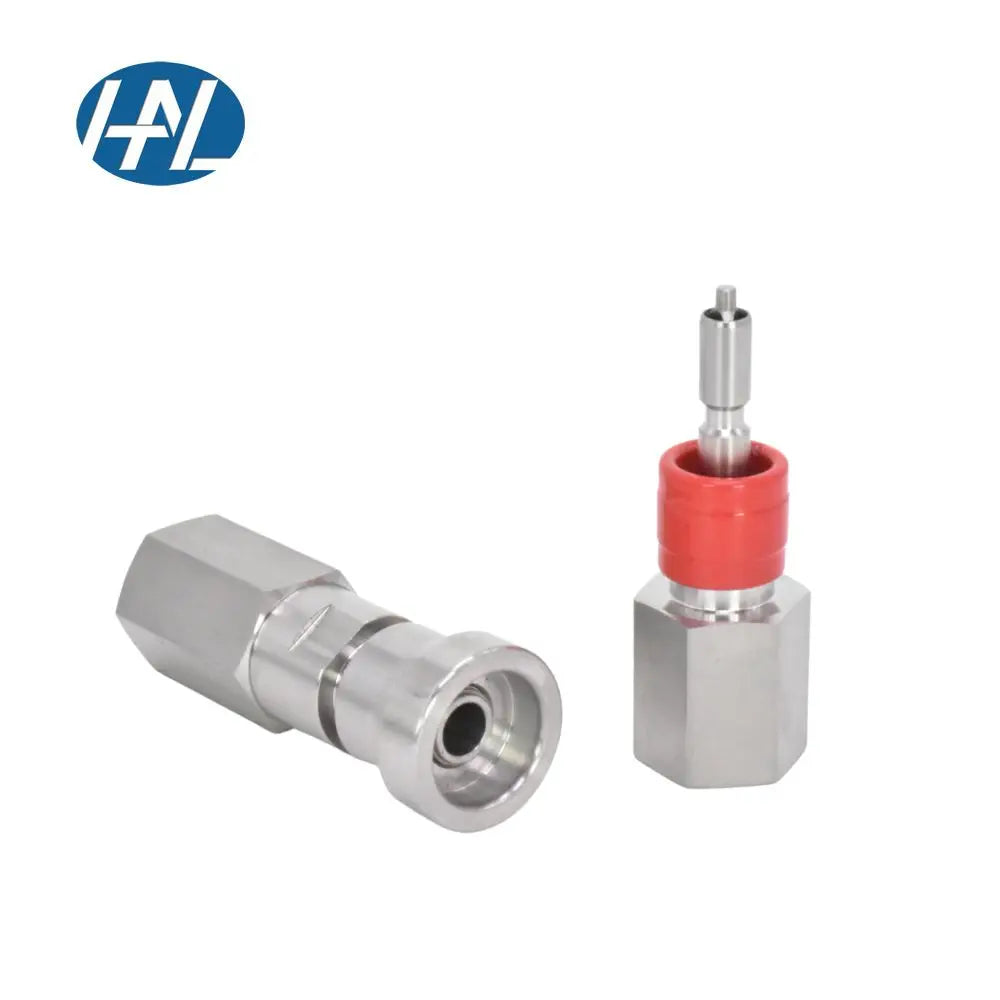 SS316L Female Thread Quick Disconnect Hydraulic Couplings Polished Metal Connectors up to 3000psi 1/43/81/2 Sizes