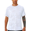 Men's Solid White Blank 210gsm Quick Dry Breathable Polyester/Cotton Tracksuit Set with Heat-Transfer Printing