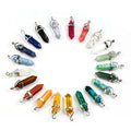 Multi Color Gem Bullet Meditation Therapy Tip Chakra Crystal Stone Random Color Pendant for Necklace Jewelry Making