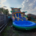Outdoor Tropical Waterslides Bounce Bouncer Backyard Commercial Palm Tree Inflatable Water Slide for Kids Adults Pool Wholesale