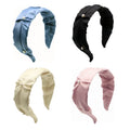 Fashion Luxury Africain Jewelry Turban Bling Headband Pearl Hair Accessories Knotted Ladies Head Bands