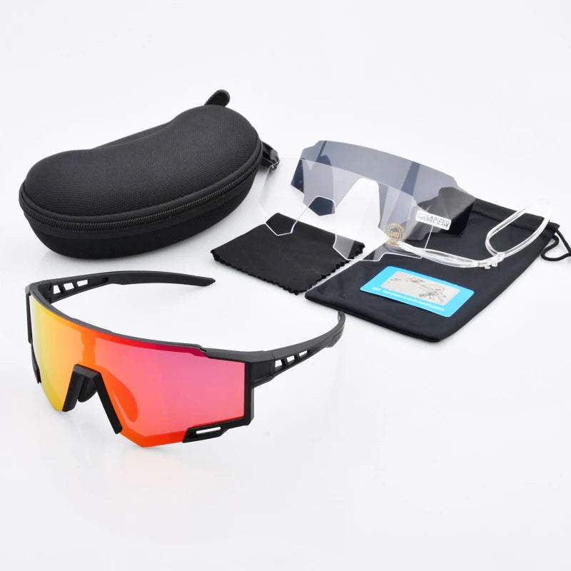 3 LENS TR90 Frame MTB Men Outdoor Mountain Cycling Eyewear Road Bike Protection Glasses Windproof Sport Sunglasses