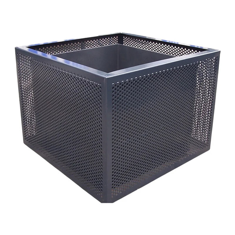 Outdoor Garden Furniture Expanded Steel Mesh Large Planter Pot Public Park Metal Plant Pots Outside Urban Street Flower Box