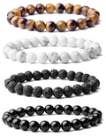CJ Hot Sale 8mm Jade Natural Stone Bracelets Good Quality tiger Eye Bracelet Wholesale