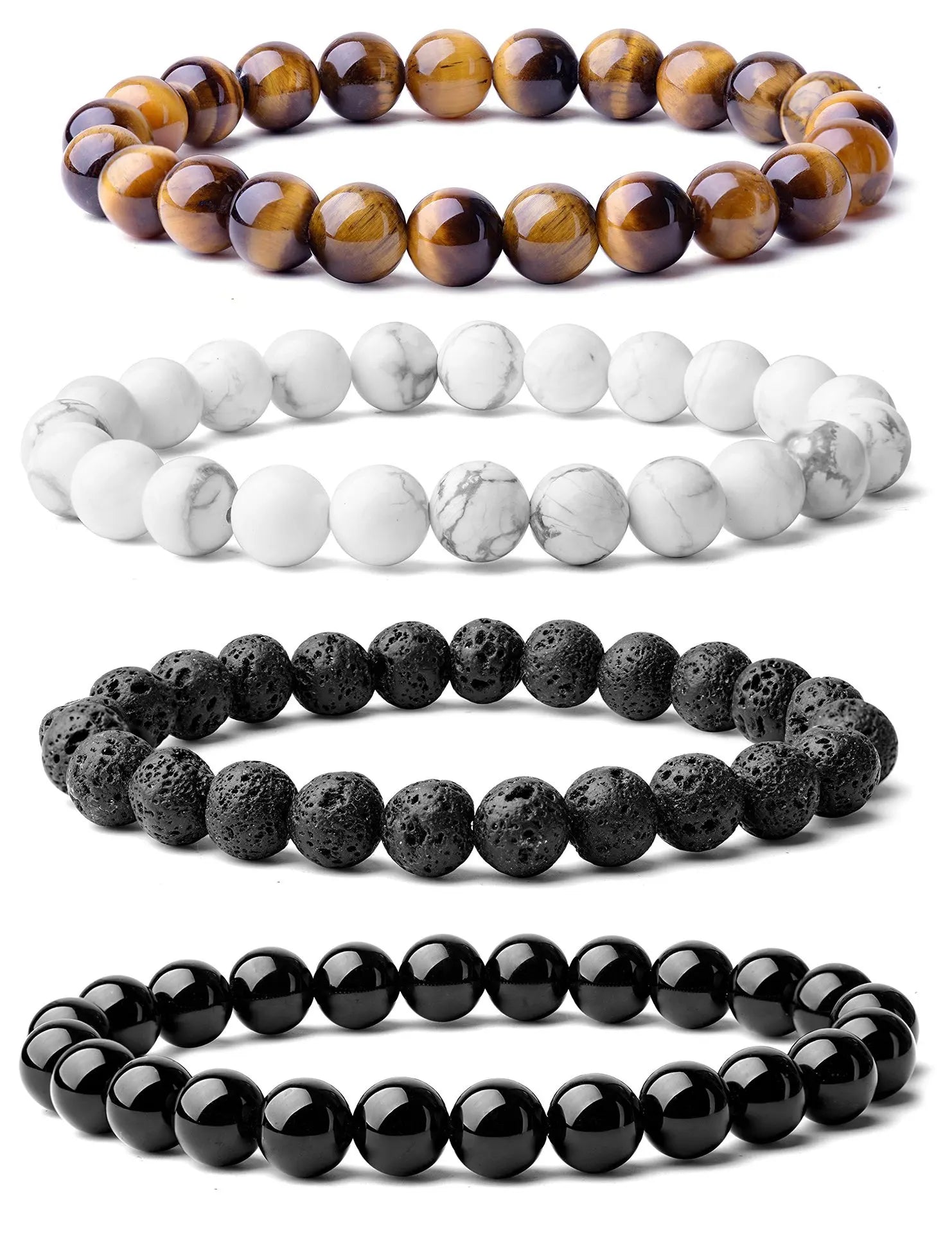 CJ Hot Sale 8mm Jade Natural Stone Bracelets Good Quality tiger Eye Bracelet Wholesale