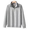 Wholesale Men Sweatshirt Quarter Half Zip up Pullover Polyester/Cotton Blank Crewneck Logo Print Casual Men Sweatshirt