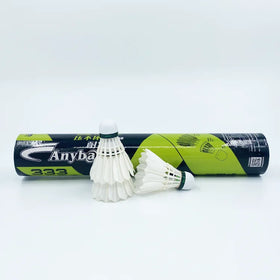 Reliable Badminton Birdie 12-Pack Natural Straight Feather 3in1 Shuttlecock PU Cork Competition Level Goose Feather Ball High