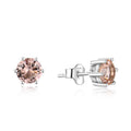 YILUN Hypoallergenic 925 Sterling Silver Stud Earrings Nickel Free Rhodium Plated Yellow Cubic Zirconia Luxury Gemstone Earrings
