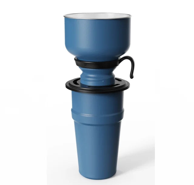New Arrival Portable Stainless Steel Coffee Filter Gift Set Customizable Logo Pour Coffee Brewing Kit for Outdoor Camping Travel