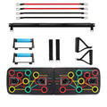 123sports 20 in 1 Multi-Purpose Foldable Fitness Push-Up Bar Rack Push up Board Home Gym Set With Resistance Bands