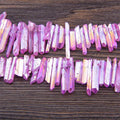 DIY Natural Double Aura Crystal Quartz Points Rose Quartz Crystal Point