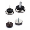Furniture Glides Screw-on Felt Chair Glider Nails Durable White/Black/Brown Floor Protectors for Table Legs