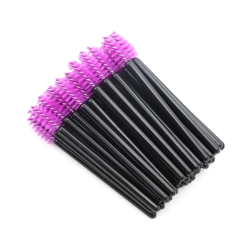 Custom logo Mini Eye Lash Eyelash Spoolies Cleaning Brush Eyelash Extension Mascara Brush Wands