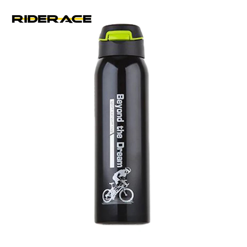 RIDERACE  Bike Water Bottle Outdoor Sport Portable Bicycle Kettle Warm-keeping Cycling Water Bottle Aluminum Alloy Mountain
