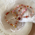 Cute Bead Bangle Baby Pearl Bracelets Jewelry Rainbow Pink Alloy Crystal Elastic Bracelets for Girls